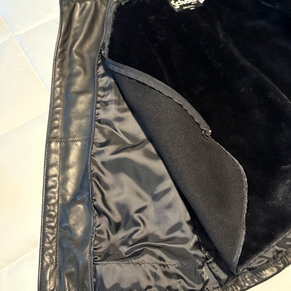 Schott Classic Racer Leather Motorcycle Jacket STYLE: 141 - Picture 4 of 8